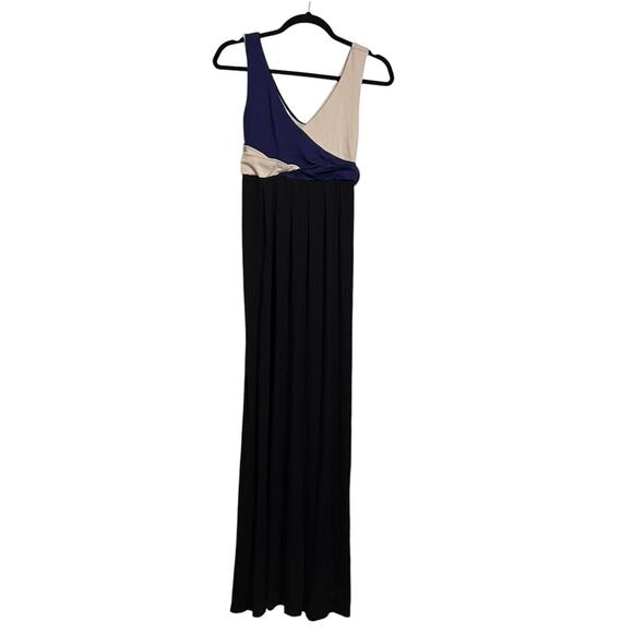 Anthropologie Maeve Elysian Maxi Dress Size XS Black Blue Ivory Colorblock Tank - Picture 2 of 13